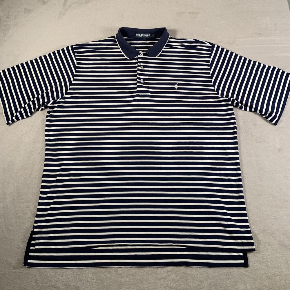 Polo Golf Ralph Lauren Polo Shirt Mens 2XL‎ Striped Hualalai Embroidered Golf
